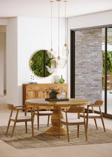 150cm Round Solid Wood Table with Ornate Base and 4 Curved Ash Chairs 150cm Round Solid Wood Table with Ornate Base and 4 Curved Ash Chairs