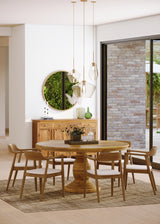 150cm Round Solid Wood Table with Ornate Base and 6 Curved Ash Chairs 150cm Round Solid Wood Table with Ornate Base and 6 Curved Ash Chairs