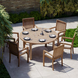 Luxor 150cm Round Table 4cm Top (6 Henley Stacking Chairs) Cushions included. Luxor 150cm Round Table 4cm Top (6 Henley Stacking Chairs) Cushions included.