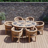 Teak Set 2m Sunshine Table with 6 San Francisco Chairs Teak Set 2m Sunshine Table with 6 San Francisco Chairs