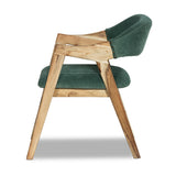 Marquess Green Velour Chair in Acacia Marquess Green Velour Chair in Acacia