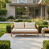 Santorini Teak Garden Bench Santorini Teak Garden Bench