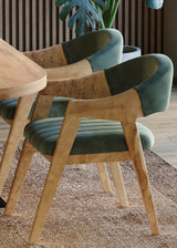 Marquess Green Velour Chair in Acacia Marquess Green Velour Chair in Acacia
