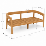 Santorini Teak Garden Bench Santorini Teak Garden Bench