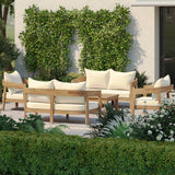 Santorini Family Set with 2 Santorini Benches, 2 Santorini Chairs and 1 Santorini Coffee Table – Teak Garden Lounge Set, Free Cushions Santorini Family Set with 2 Santorini Benches, 2 Santorini Chairs and 1 Santorini Coffee Table – Teak Garden Lounge Set, Free Cushions