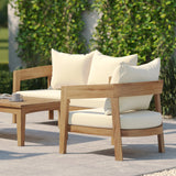 Santorini Family Set with 2 Santorini Benches, 2 Santorini Chairs and 1 Santorini Coffee Table – Teak Garden Lounge Set, Free Cushions Santorini Family Set with 2 Santorini Benches, 2 Santorini Chairs and 1 Santorini Coffee Table – Teak Garden Lounge Set, Free Cushions