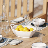 Teak 180-240cm Oval Extending Table, 4cm Top with 8 Warwick Chairs, Free Cushions. Teak 180-240cm Oval Extending Table, 4cm Top with 8 Warwick Chairs, Free Cushions.