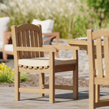 Teak Round to Oval 120-170cm Extending Table, 4cm Top with 6 Warwick Chairs, Free Cushions. Teak Round to Oval 120-170cm Extending Table, 4cm Top with 6 Warwick Chairs, Free Cushions.