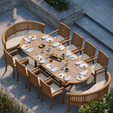 Teak 2-3m Oval Extending Table 4cm Top (8 Henley Stacking Chairs 2 San Francisco Benches) Free Cushions. Teak 2-3m Oval Extending Table 4cm Top (8 Henley Stacking Chairs 2 San Francisco Benches) Free Cushions.