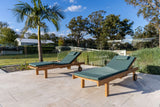 Reclining Teak Garden Sun Lounger - Leg Lift Reclining Teak Garden Sun Lounger - Leg Lift
