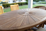 6 Seater Teak Garden Dining Set - 2m Sunshine Oval Table with 4 Henley Stacking Chairs & 2 San Francisco Chairs 6 Seater Teak Garden Dining Set - 2m Sunshine Oval Table with 4 Henley Stacking Chairs & 2 San Francisco Chairs