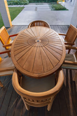 6 Seater Teak Garden Dining Set - 2m Sunshine Oval Table with 4 Henley Stacking Chairs & 2 San Francisco Chairs 6 Seater Teak Garden Dining Set - 2m Sunshine Oval Table with 4 Henley Stacking Chairs & 2 San Francisco Chairs