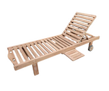 Teak Reclining Sun Lounger (Leg Lift) with Cushion (Price for 1) Teak Reclining Sun Lounger (Leg Lift) with Cushion (Price for 1)