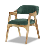 Marquess Green Velour Chair in Acacia Marquess Green Velour Chair in Acacia
