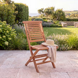 2 x Hampton Teak Folding Chairs With Cushions: Effortless Comfort In A Compact Teak Design - UK and Ireland garden setting - image 2 2 x Hampton Teak Folding Chairs With Cushions: Effortless Comfort In A Compact Teak Design - UK and Ireland garden setting - image 2