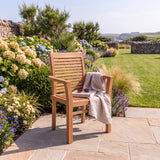 2 x Teak Garden Oxford Stacking Chairs (Cushions Included): Refined, Space-Smart Seating For Outdoor Dining - UK and Ireland garden setting - image 1 2 x Teak Garden Oxford Stacking Chairs (Cushions Included): Refined, Space-Smart Seating For Outdoor Dining - UK and Ireland garden setting - image 1