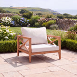 Amalfi Teak Garden Lounge Chair - UK and Ireland garden setting Amalfi Teak Garden Lounge Chair - UK and Ireland garden setting