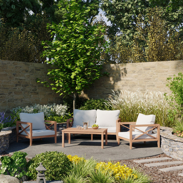 Teak garden sofas 
