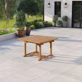 Teak Garden Furniture 120cm-170cm 4cm Top Square to Rectangle Extending Table