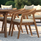 Teak Rectangle 180–240cm Extending Table with 8 Sydney Chairs – Teak Garden Dining Set