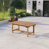 Teak Garden Furniture 180-240cm Rectangle Extending Table 4cm Top