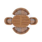 Teak Garden Furniture Set Oval 2-3mm Extending Table 4cm Top (2 San Francisco Chairs 2 Benches) Cushions included.