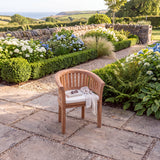 2 x Teak San Francisco Chairs with Cushions - Solid Outdoor Lounge Chairs - UK and Ireland garden setting - image 2