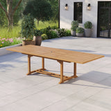 Teak Garden Furniture 2-3m Rectangle Extending Table 4cm Top