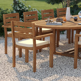 Teak Oval 2m to 3m Extending Table with 10 Marlow Stacking Chairs – Premium Teak Garden Furniture Set