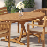 Teak Set 2m Sunshine Oval Table with 4 Marlow Stacking Chairs and 2 San Francisco Chairs – Premium Teak Garden Dining Set