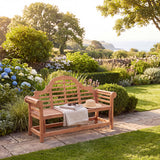 Teak Garden Furniture Lutyens Bench - Classic Teak Outdoor Seating - UK and Ireland garden setting - image 1