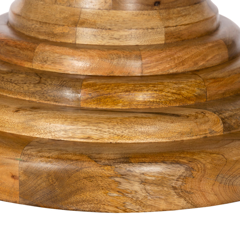 150cm Round Solid Wood Table with Ornate Base and 6 Curved Ash Chairs