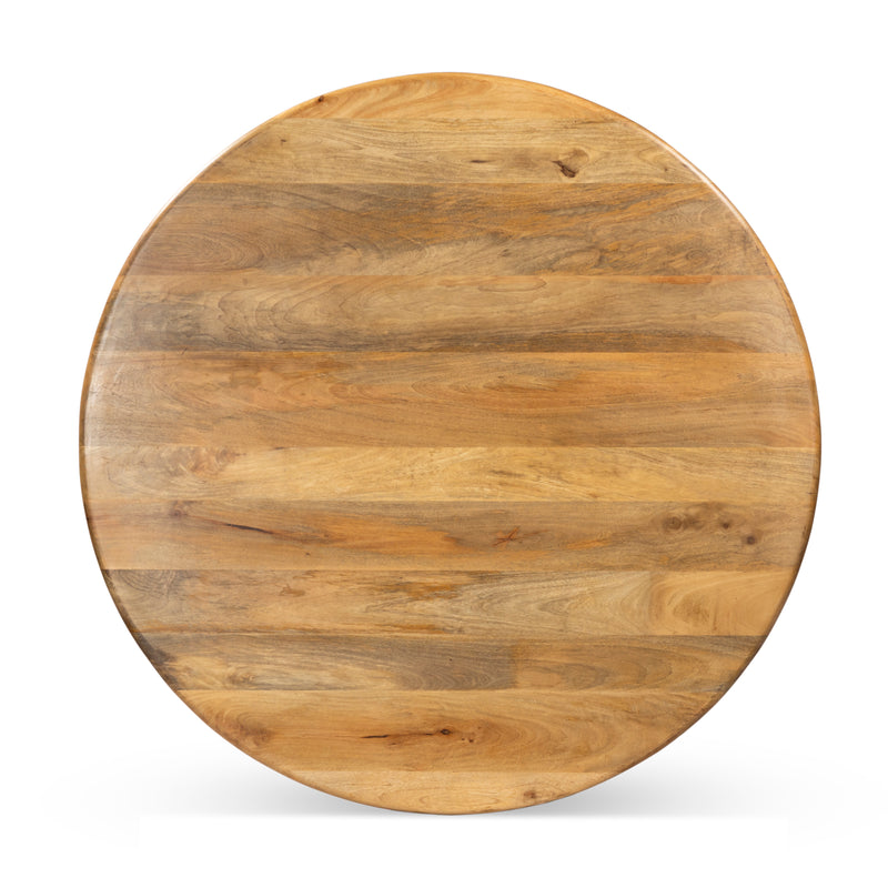 150cm Round Solid Wood Table with Ornate Base and 6 Curved Ash Chairs