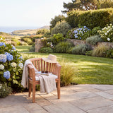 2 x Teak San Francisco Chairs with Cushions - Solid Outdoor Lounge Chairs - UK and Ireland garden setting - image 1