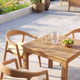 Teak Set 90cm Square Table 4cm Top with 4 Sydney Chairs, Free Cushions