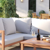XL Amalfi Corner Set – Teak Garden Sofa Set, Free Cushions