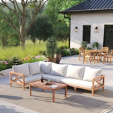 XL Amalfi Corner Set – Teak Garden Sofa Set, Free Cushions