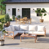 XL Amalfi Corner Set – Teak Garden Sofa Set, Free Cushions