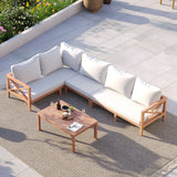 XL Amalfi Corner Set – Teak Garden Sofa Set, Free Cushions