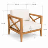 Amalfi Teak Garden Lounge Chair