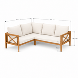 Amalfi Teak Garden Corner Sofa Set