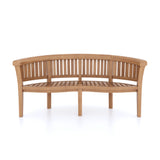 Teak Garden Furniture Set 180cm Maximus Round Table 4cm Top (4 San Francisco Benches) Cushions included.
