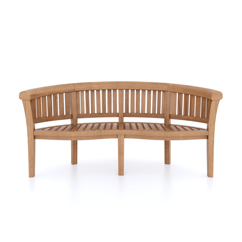 Teak Garden Furniture Set Oval 180-240cm Extending Table 4cm Top (2 San Francisco Chairs 2 Benches) Cushions included.