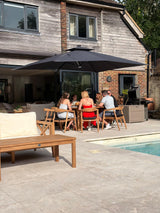 3x3m LED Cantilever Garden Parasol Ð Solar-Powered LED Lighting