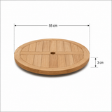 55cm Teak Lazy Susan Ð Garden Table Accessory