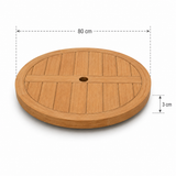 80cm Teak Lazy Susan - Garden Table Accessory