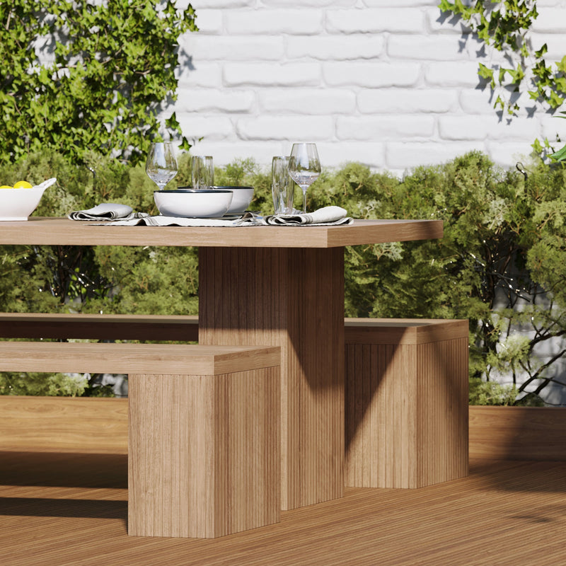 Belgravia Teak Bench Dining Set