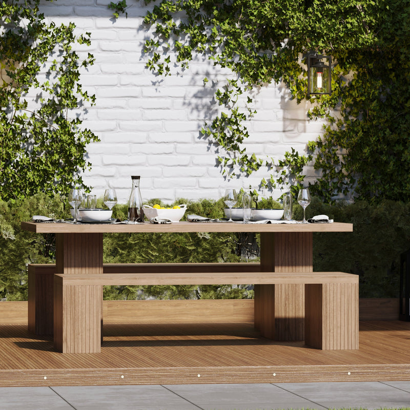 Belgravia Teak Bench Dining Set