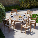 Luxor 150cm Round Table 4cm Top (6 Marlow Stacking Chairs) Cushions included.
