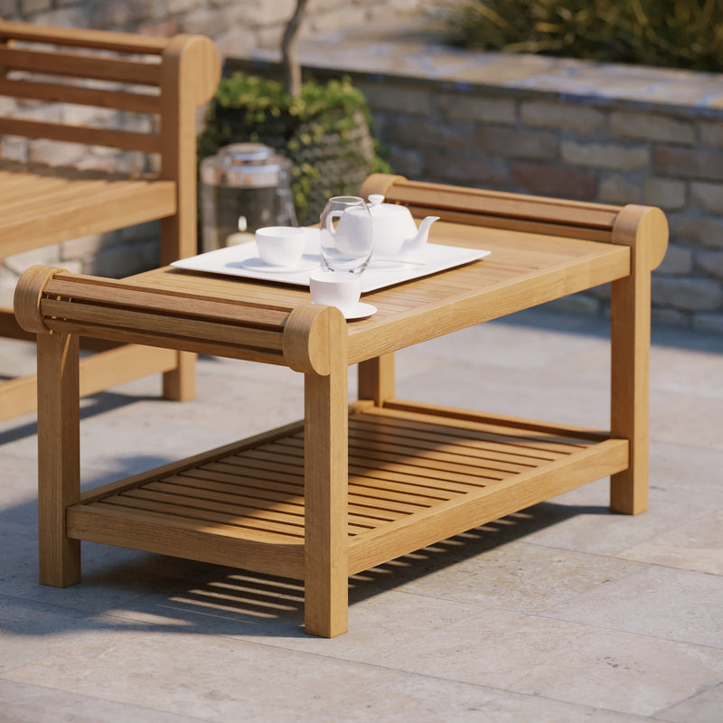 teak lutyens teak coffee table garden
